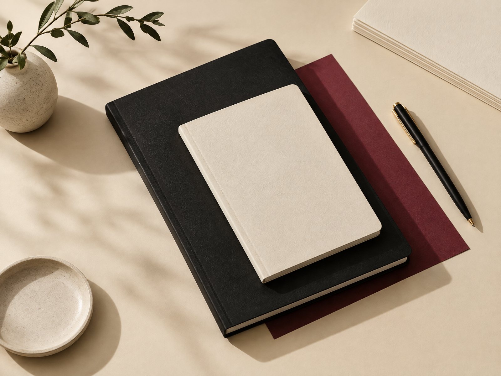 Editorial cover for Farouk Accents for a Mostly Monochrome Notebook